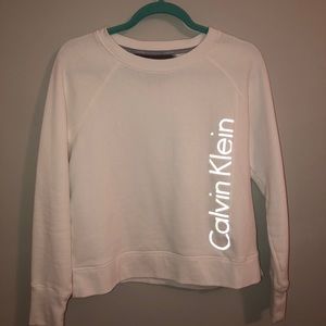 White Calvin Klein crew neck